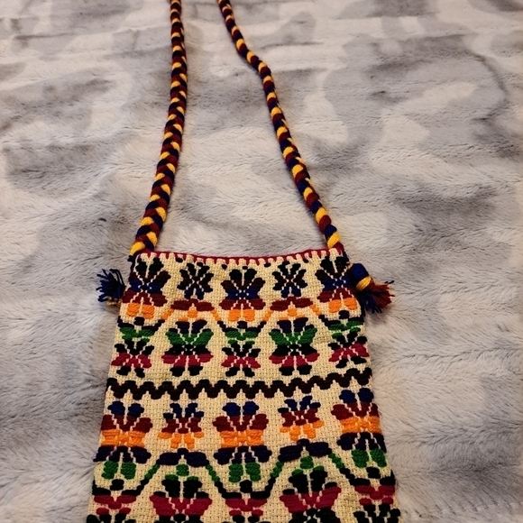 Handsewn Southwestern Pattern Crossbody Bag - Picture 4 of 5